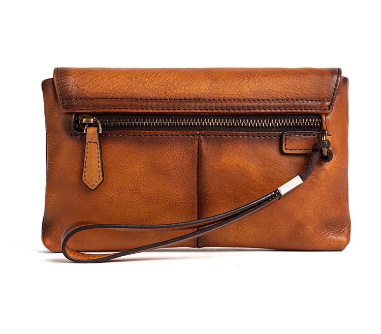 Whatna 2wayアンティーク風合い鞣し天 然 牛革 ミニセカンドバッグ メンズ クラッチ バッグ 小き  厚 手本 革 防水 耐磨耗 結婚式 披露宴 バッグ カジュアルフォーマル ビジネス 冠婚葬祭 バッグ 男性用 紳士用 ブラウン3149-2