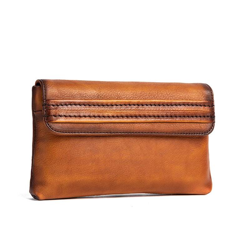 Whatna 2wayアンティーク風合い鞣し天 然 牛革 ミニセカンドバッグ メンズ クラッチ バッグ 小き  厚 手本 革 防水 耐磨耗 結婚式 披露宴 バッグ カジュアルフォーマル ビジネス 冠婚葬祭 バッグ 男性用 紳士用 ブラウン3149-1