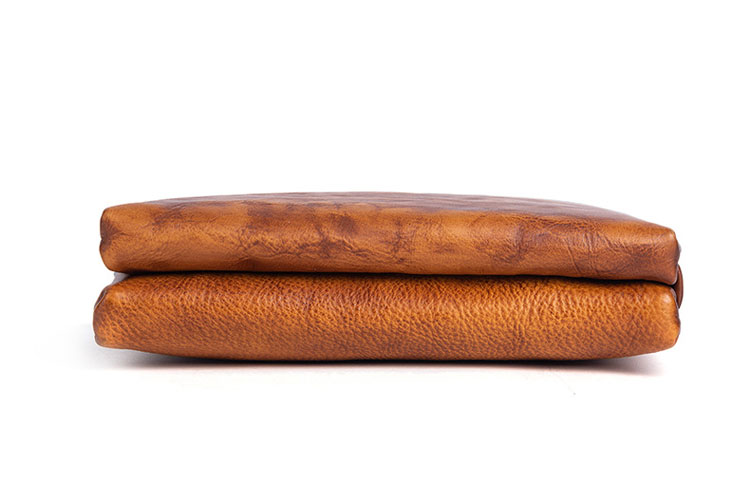 Whatna 2wayアンティーク風合い鞣し天 然 牛革 ミニセカンドバッグ メンズ クラッチ バッグ 小き  2室仕切  厚 手 本 革 防水 耐磨耗 結婚式 披露宴 バッグ カジュアルフォーマル ビジネス 冠婚葬祭 バッグ 男性用 紳士用 ブラウン31151-5