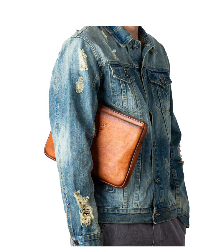 Whatna 2wayアンティーク風合い鞣し天 然 牛革 セカンドバッグ メンズ クラッチ バッグ小きめ B5収納 イタリア 厚 手本 革 防水 耐磨耗 結婚式 披露宴 バッグ カジュアルフォーマル ビジネス 冠婚葬祭 バッグ 男性用 紳士用 ブラウン31157-8