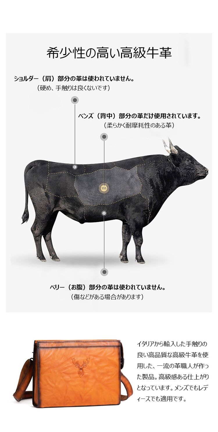 Whatna  2way アンティーク風合い鞣し天 然 牛革 セカンド バッグ メンズ レディース バッグ [クラッチ ショルダー 肩掛け 結婚式 バッグ]  イタリア 厚 手 本 革手持ちバッグ ビジネス フォーマル 冠婚葬祭 バッグ 紳士用 男性用 黒 ブラウン31181-8