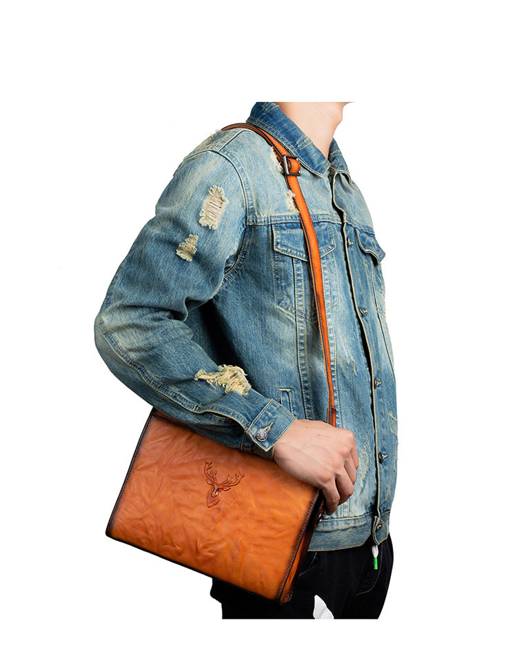 Whatna  2way アンティーク風合い鞣し天 然 牛革 セカンド バッグ メンズ レディース バッグ [クラッチ ショルダー 肩掛け 結婚式 バッグ]  イタリア 厚 手 本 革手持ちバッグ ビジネス フォーマル 冠婚葬祭 バッグ 紳士用 男性用 黒 ブラウン31181-9