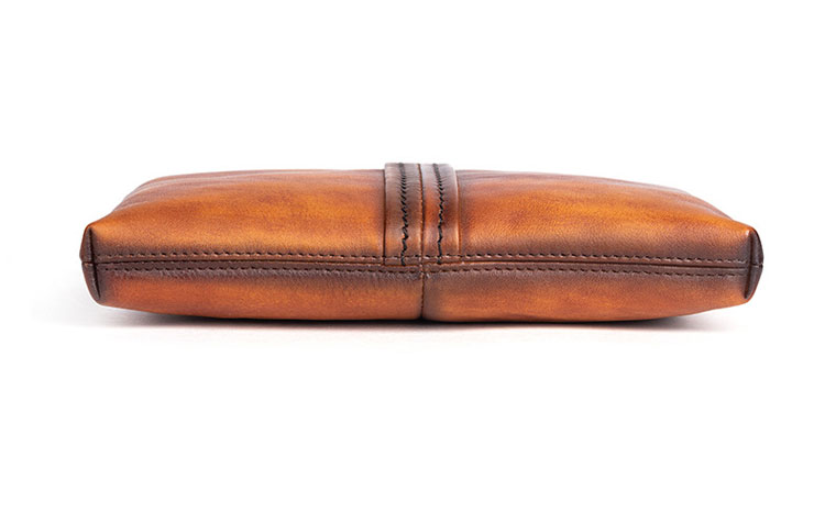 Whatna 2wayアンティーク風合い鞣し天 然 牛革 ミニセカンドバッグ メンズ クラッチ バッグ 小き  2室仕切 厚 手本 革 防水 耐磨耗 結婚式 披露宴 バッグ カジュアルフォーマル ビジネス 冠婚葬祭 バッグ 男性用 紳士用 ブラウン31150-4