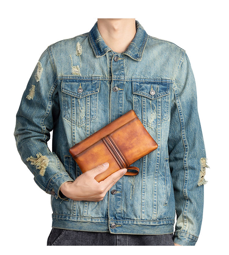 Whatna 2wayアンティーク風合い鞣し天 然 牛革 ミニセカンドバッグ メンズ クラッチ バッグ 小き  2室仕切 厚 手本 革 防水 耐磨耗 結婚式 披露宴 バッグ カジュアルフォーマル ビジネス 冠婚葬祭 バッグ 男性用 紳士用 ブラウン31150-9