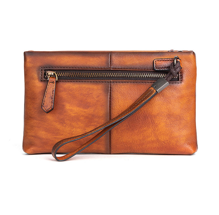 Whatna 2wayアンティーク風合い鞣し天 然 牛革 ミニセカンドバッグ メンズ クラッチ バッグ 小き  2室仕切 厚 手本 革 防水 耐磨耗 結婚式 披露宴 バッグ カジュアルフォーマル ビジネス 冠婚葬祭 バッグ 男性用 紳士用 ブラウン31150-2