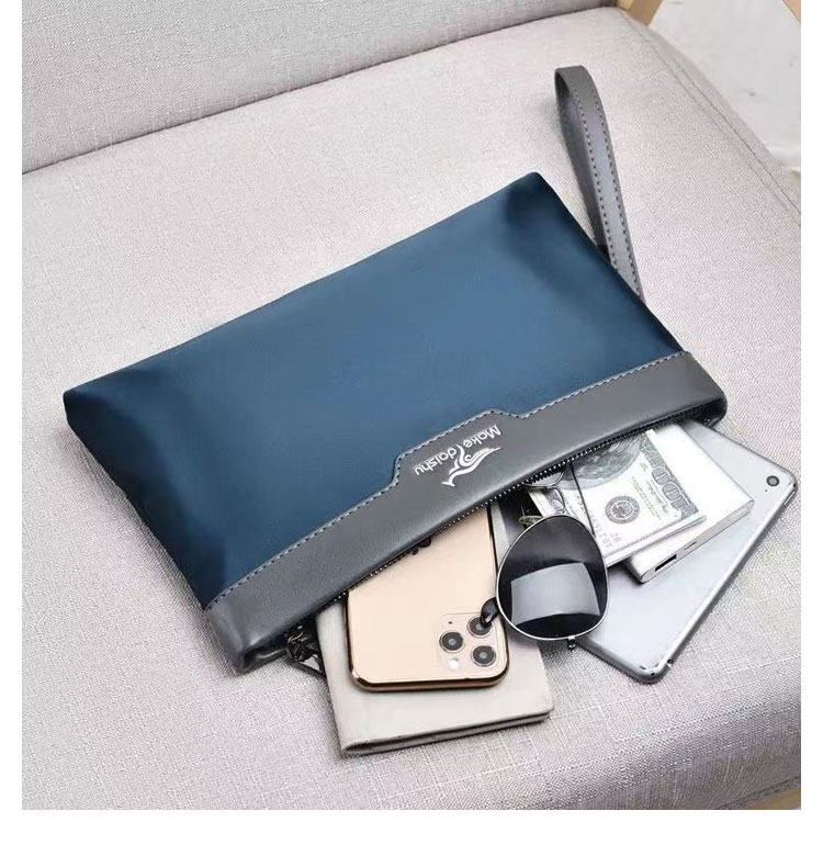 Whatna 2way セカンドバッグ メンズ クラッチ バッグ 小さい ipadMini収納可B5 6枚カード収納 小銭入 革 x防水高密度オックスフォード ビジネス カジュアル フォーマル 冠婚葬祭 結婚式 二次会 披露宴バッグ 紳士用 男性用 M2021-8