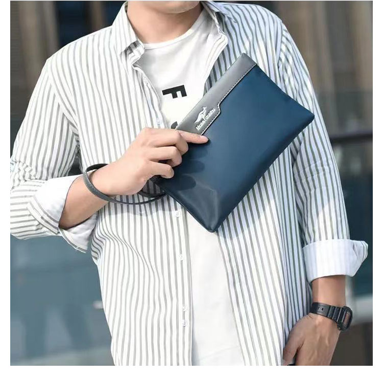 Whatna 2way セカンドバッグ メンズ クラッチ バッグ 小さい ipadMini収納可B5 6枚カード収納 小銭入 革 x防水高密度オックスフォード ビジネス カジュアル フォーマル 冠婚葬祭 結婚式 二次会 披露宴バッグ 紳士用 男性用 M2021-10