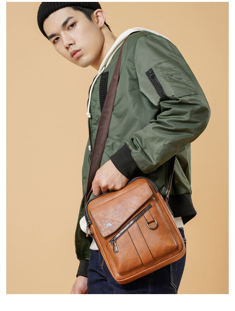 Whatna 革 ショルダーバッグ メンズ 2way 斜め掛け 手提げ バッグ セカンド バッグ Ipad9.7収納可 縦型 小さめ メッセンジャーバッグ 通学 通勤 肩掛け バッグ 自転車かばん プレゼント男性 8632-7