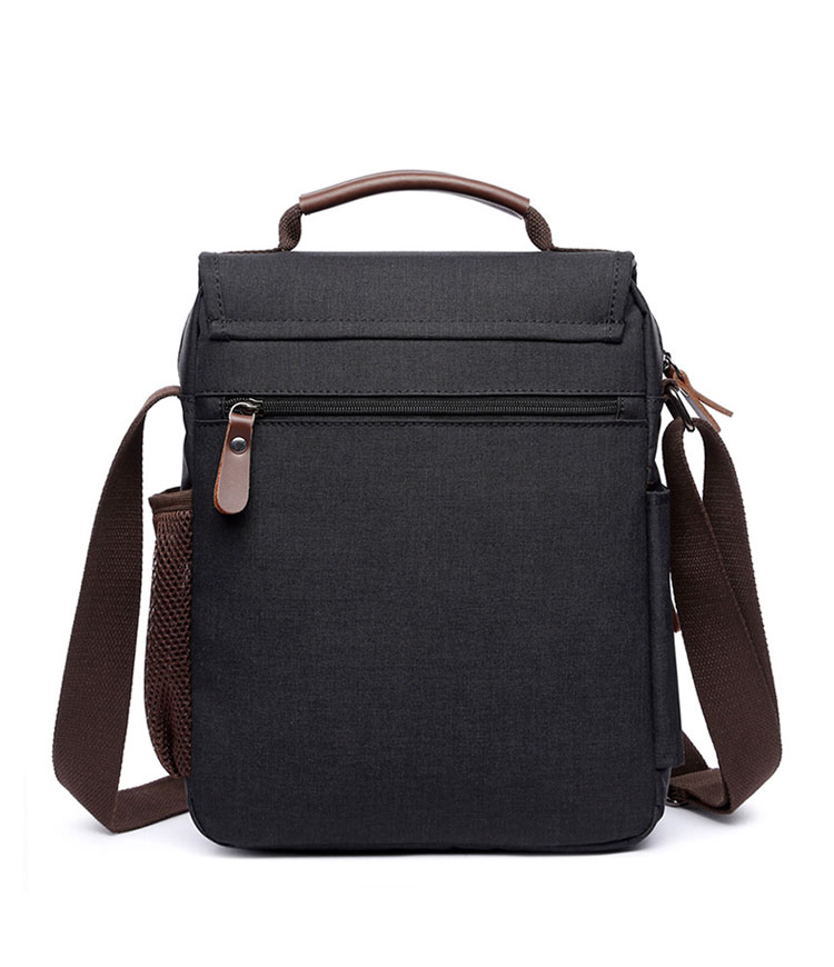 Whatna ショルダーバッグ メンズ 2way 斜め掛け 手提げ バッグ セカンド バッグ2室仕切 ペン挿しｘ1 帆布x革 大さめA4 Ipad pro 13 収納可縦型 メッセンジャーバッグ 通学 通勤 肩掛け バッグ 自転車かばん 1066-2