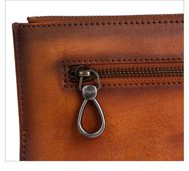 Whatna 2wayアンティーク風合い鞣し天 然 牛革 セカンドバッグ メンズ クラッチ バッグ 小き 厚 本 革 防水カード6枚収納可 B5 9.7ipad収納可 結婚式 披露宴 バッグ カジュアルフォーマル ビジネス 冠婚葬祭 バッグ 男性用 紳士用 ブラウン31133-8