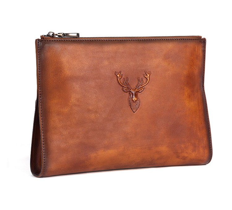 Whatna 2wayアンティーク風合い鞣し天 然 牛革 セカンドバッグ メンズ クラッチ バッグ 小き 厚 本 革 防水カード6枚収納可 B5 9.7ipad収納可 結婚式 披露宴 バッグ カジュアルフォーマル ビジネス 冠婚葬祭 バッグ 男性用 紳士用 ブラウン31133-2