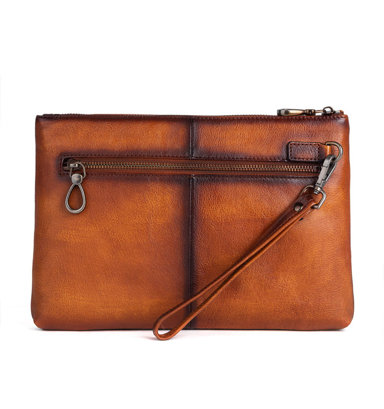 Whatna 2way アンティーク風合い鞣し天 然 牛革 セカンドバッグ メンズ クラッチ バッグ 小き 厚 本 革 カード6枚収納可 B5 9.7ipad収納可 結婚式 披露宴 バッグ カジュアルフォーマル ビジネス 冠婚葬祭 バッグ 男性用 紳士用 ブラウン31155-2