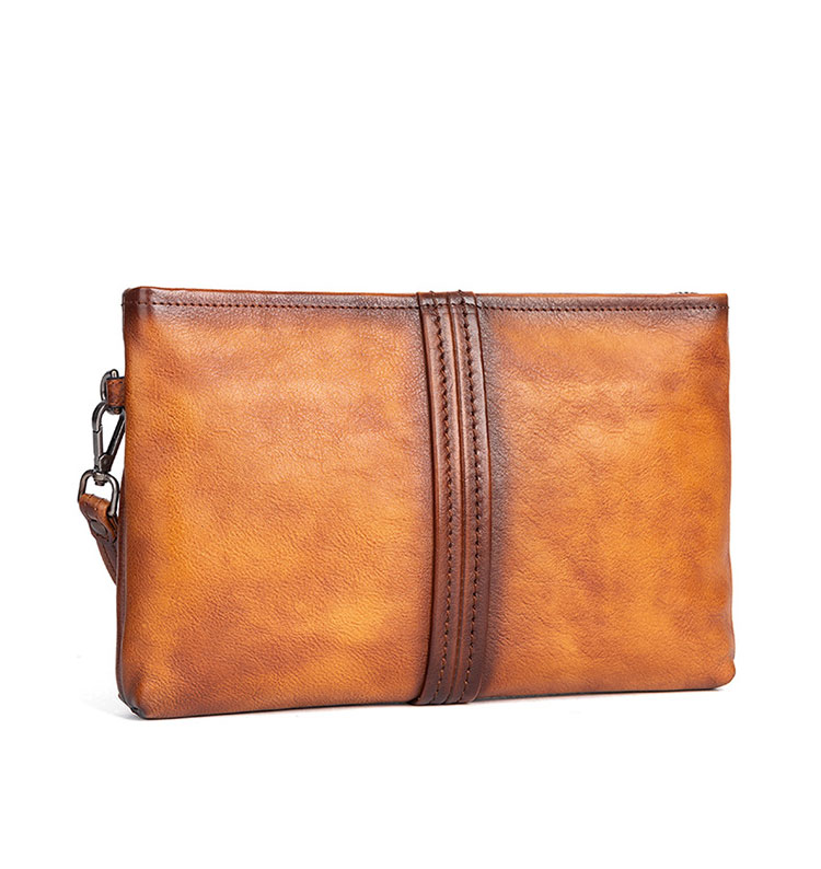 Whatna 2way アンティーク風合い鞣し天 然 牛革 セカンドバッグ メンズ クラッチ バッグ 小き 厚 本 革 B5 9.7ipad収納可 結婚式 披露宴 バッグ カジュアルフォーマル ビジネス 冠婚葬祭 バッグ 男性用 紳士用 ブラウン31171-1