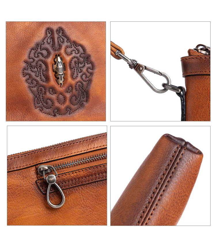 Whatna 2wayアンティーク風合い鞣し天 然 牛革 セカンドバッグ メンズ クラッチ バッグ 小き 厚 本 革 カード6枚収納可 B5 9.7ipad収納可 結婚式 披露宴 バッグ カジュアルフォーマル ビジネス 冠婚葬祭 バッグ 男性用 紳士用 ブラウンLW31122-9