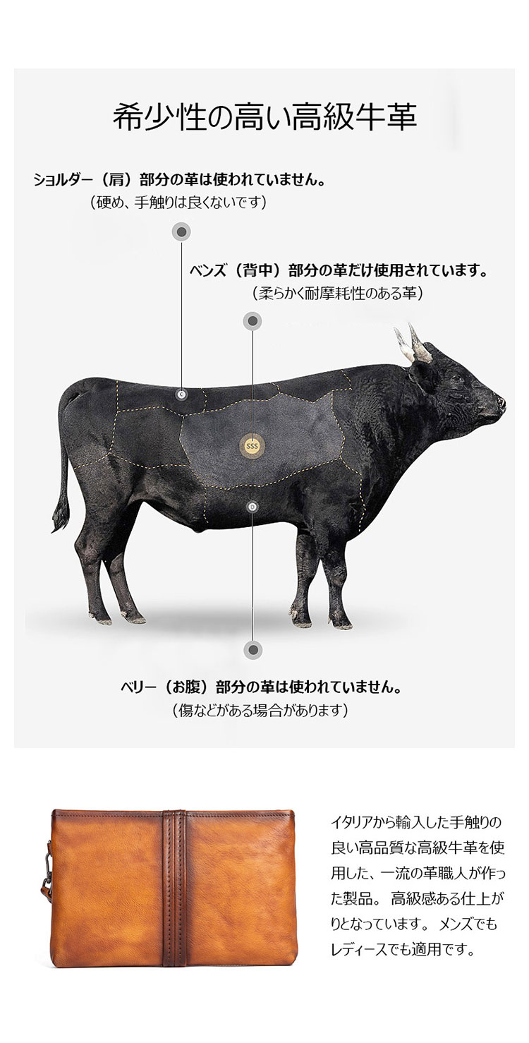 Whatna 2way アンティーク風合い鞣し天 然 牛革 セカンドバッグ メンズ クラッチ バッグ 小き 厚 本 革 B5 9.7ipad収納可 結婚式 披露宴 バッグ カジュアルフォーマル ビジネス 冠婚葬祭 バッグ 男性用 紳士用 ブラウン31171-7