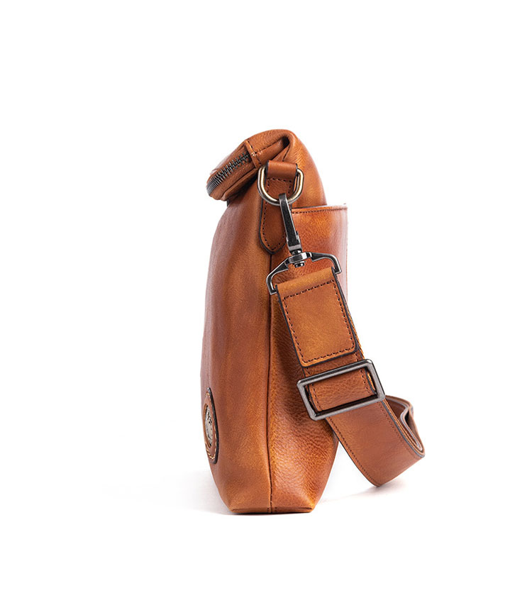 Whatna アンティーク風合い鞣し天 然 牛革ショルダーバッグ メンズ メッセンジャーバッグ 小さめ ビジネスバッグ 2入ペンホルダー付 A4 ipadpro 13収納可 横 型 本革通勤 通学 斜めがけバッグ 自転車 かばん男性用 黒(13680)-3