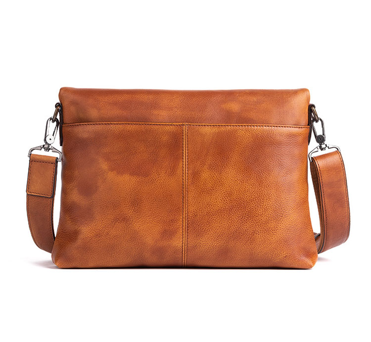 Whatna アンティーク風合い鞣し天 然 牛革ショルダーバッグ メンズ メッセンジャーバッグ 小さめ ビジネスバッグ 2入ペンホルダー付 A4 ipadpro 13収納可 横 型 本革通勤 通学 斜めがけバッグ 自転車 かばん男性用 黒(13680)-2