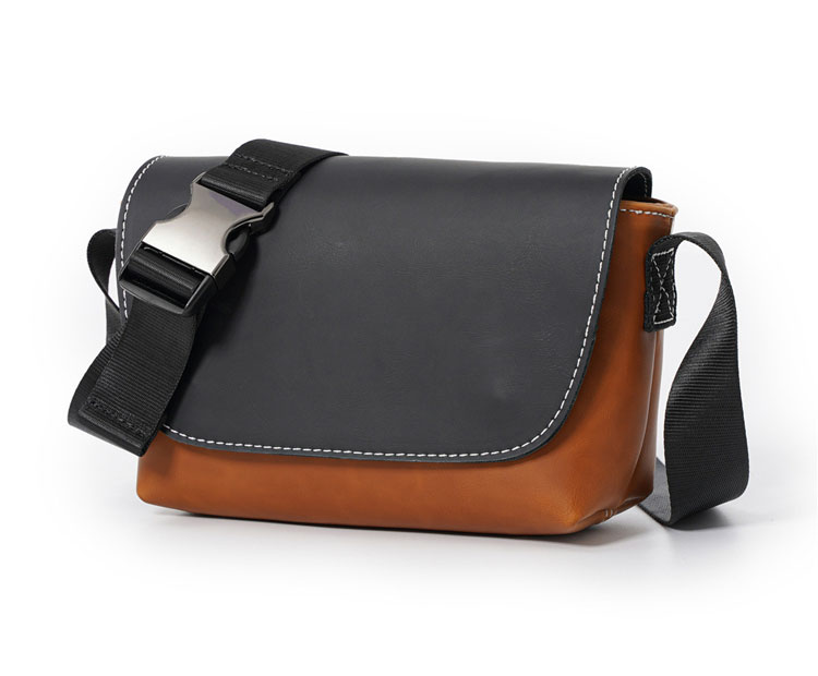 Whatna ミニショルダーバッグ 横型 メンズ ポシェット ショルダーミニポーチ 革 軽量 小さめメッセンジャーバッグ斜め掛け軽量 実用 自転車 鞄 かばん男性用 紳士用 ブラウン YH3522-2