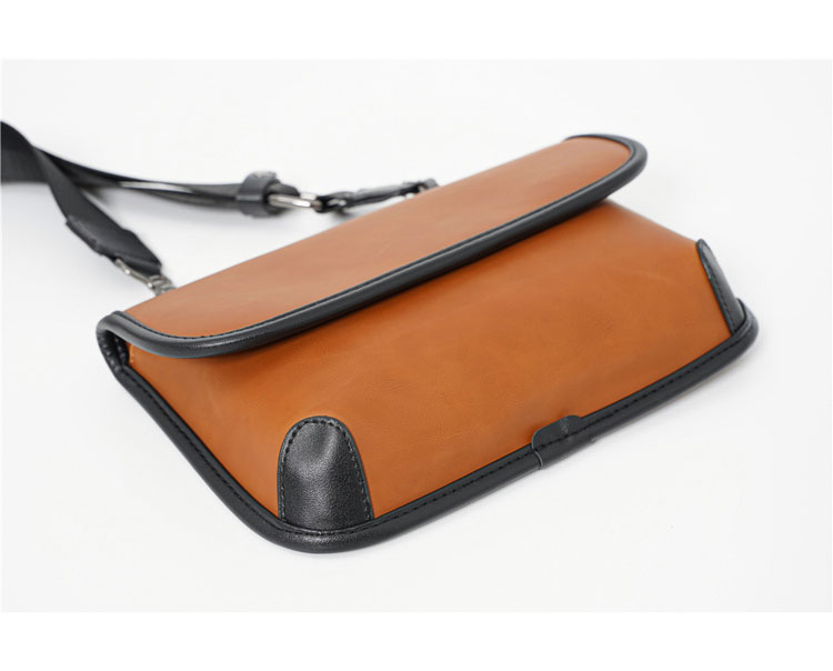 Whatna ミニショルダーバッグ 横型 メンズ ポシェット ミニセカンド バッグ ショルダーベルト付属 ショルダーミニポーチ  革 軽量 小さめメッセンジャーバッグ斜め掛け軽量 実用 自転車 鞄 かばん男性用 紳士用21050+7-3