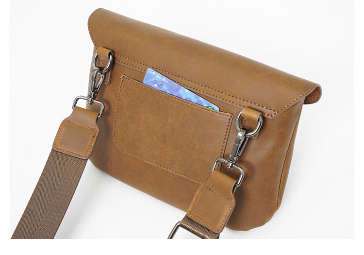 Whatna 2wayニショルダーバッグ メンズ セカンド バッグ革 小 横型 ハンドストラップ ショルダーベルト付属 クラッチ 肩掛け 結婚式 バッグ ビジネス フォーマル 冠婚葬祭 バッグ 紳士用 男性用 ブラウン 21045+7-7