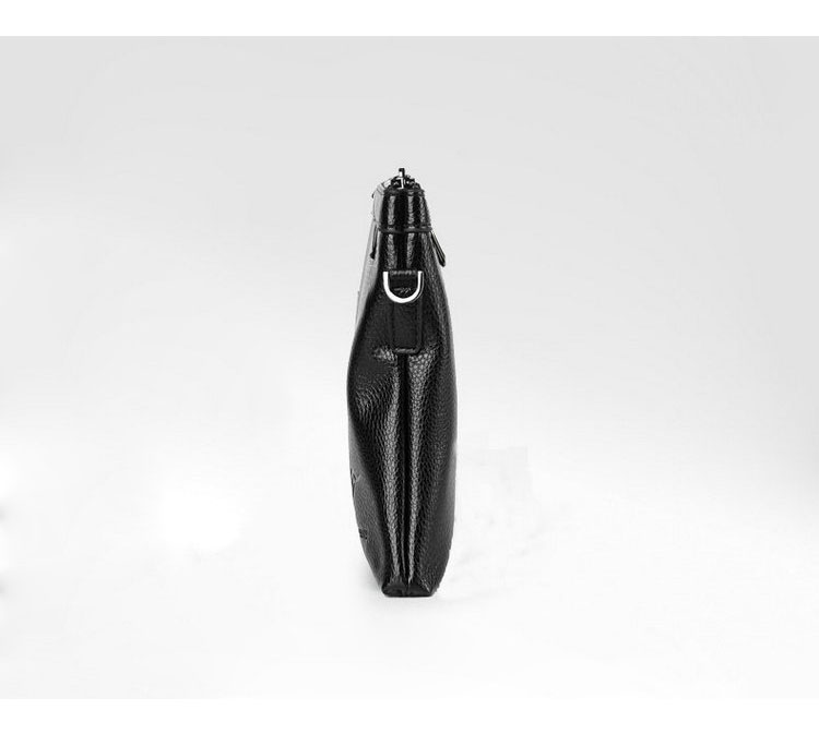 Whatna 2way革 セカンドバッグ メンズ クラッチ バッグ 小銭入 カード入6枚収納  9.7インチのipad収納可B5 ビジネス カジュアル フォーマル 冠婚葬祭 結婚式 二次会 披露宴バッグ 紳士用 男性用 黑 525-2