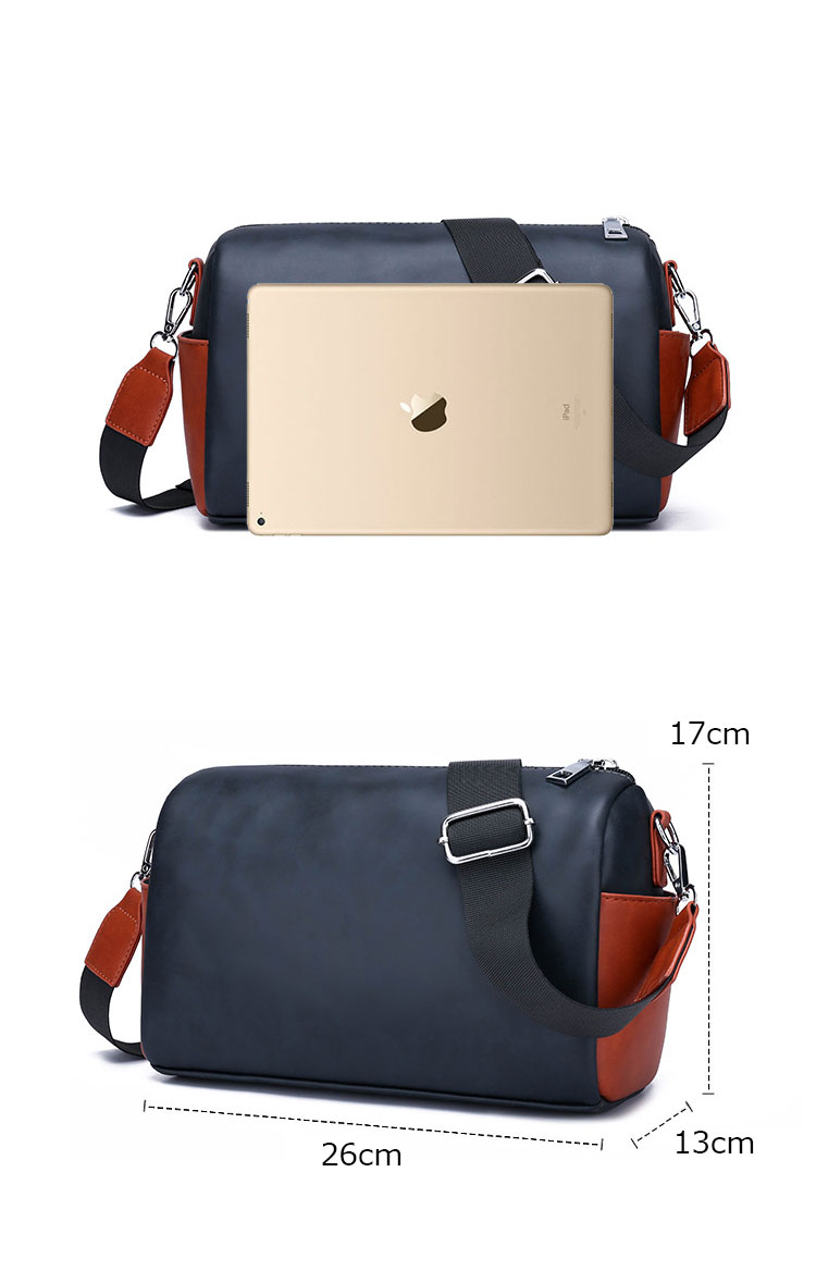 Whatnaミニショルダーバッグメンズ ポシェット ミニセカンド バッグ ショルダーベルト付属 横型 ショルダーミニポーチ 革 軽量 小さめメッセンジャーバッグ斜め掛け軽量 実用 自転車 鞄 かばん男性用 紳士用5838-1