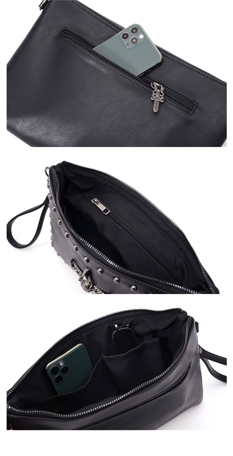 Whatna 2way 革セカンド バッグ メンズ ショルダー  クラッチ 肩掛け 結婚式 バッグ ファイルバッグ A4 収納可 大さめ 手持ちバッグ ビジネス カジュアル フォーマル 冠婚葬祭 紳士用 男性用 黒（YH3323）-5