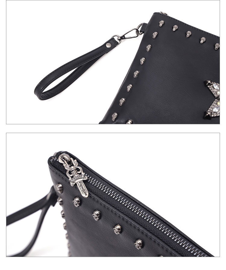 Whatna 2way 革セカンド バッグ メンズ ショルダー  クラッチ 肩掛け 結婚式 バッグ ファイルバッグ A4 収納可 大さめ 手持ちバッグ ビジネス カジュアル フォーマル 冠婚葬祭 紳士用 男性用 黒（YH3323）-8