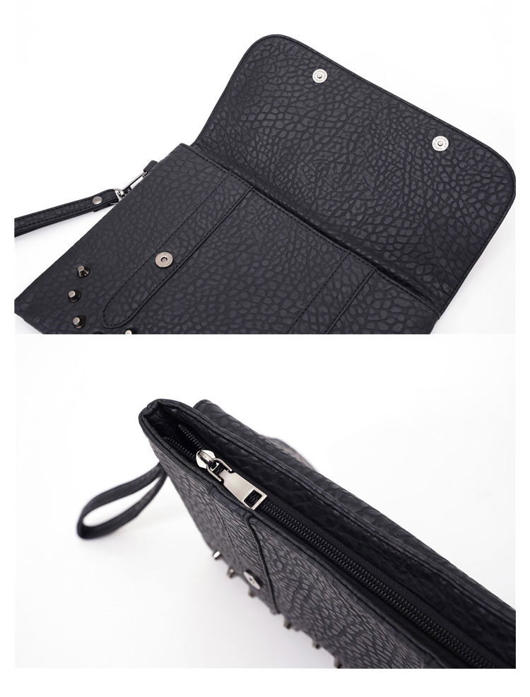 Whatna 2way 革セカンド バッグ メンズ ショルダー  クラッチ 肩掛け 結婚式 バッグ ファイルバッグ  小さめ B5 収納可 手持ちバッグ ビジネス カジュアル フォーマル 冠婚葬祭 紳士用 男性用 黒（YH3316）-7