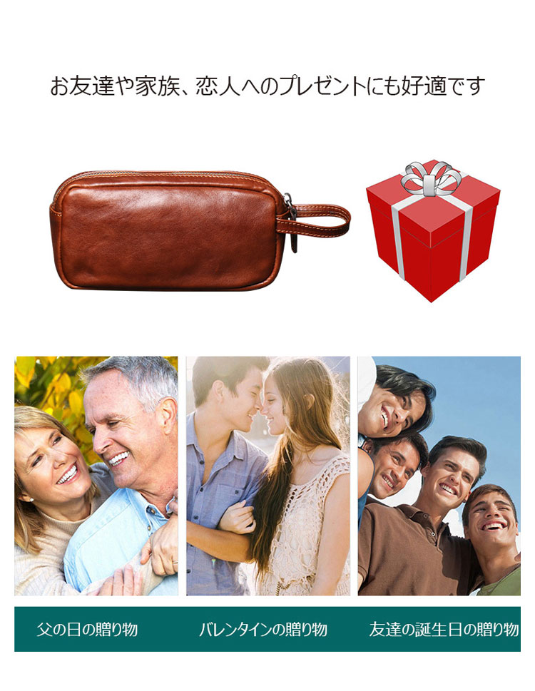 Whatna 2way 天然 牛革 ミニセカンドバッグ メンズ  レディース クラッチ バッグ 小きめ 小銭入れ 本 革 旅行 出張 持ち運び便利な 結婚式 披露宴 バッグ カジュアル フォーマル ビジネス 冠婚葬祭 バッグ 男性用 紳士用-9