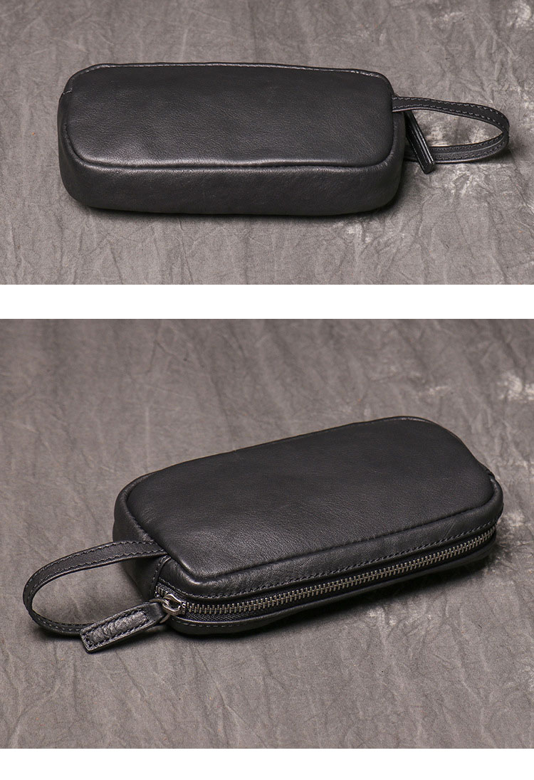 Whatna 2way 天然 牛革 ミニセカンドバッグ メンズ  レディース クラッチ バッグ 小きめ 小銭入れ 本 革 旅行 出張 持ち運び便利な 結婚式 披露宴 バッグ カジュアル フォーマル ビジネス 冠婚葬祭 バッグ 男性用 紳士用-3