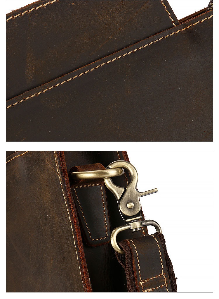 Whatna 天然 牛 革 ビジネス バッグ メンズ バッグ 2way ショルダー 手提げバッグ A4 13.3インチIPAD 収納可 本革 ビジネス 通勤 通学 斜めがけ バッグ ワンショルダーバッグ自転車 かばん男性用 ブラウン3049-9