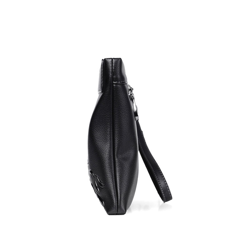 Whatna 2way 革 セカンドバッグ メンズ クラッチ バッグ 小銭入 カード入6枚収納 9.7インチのipad収納可B5 ビジネス カジュアル フォーマル 冠婚葬祭 結婚式 二次会 披露宴バッグ 紳士用 男性用 黑 529#-2