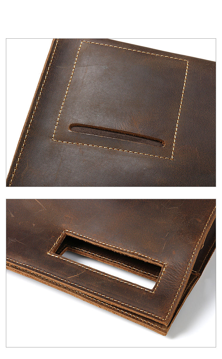 Whatna  2way 天然 牛 革 セカンド バッグ メンズ レディース バッグ [クラッチ ショルダー 肩掛け 結婚式 バッグ] 厚 手 本 革 A4 大きめ 手持ちバッグ ビジネス フォーマル 冠婚葬祭 バッグ 紳士用 男性用 黒 ブラウン（3048）-9