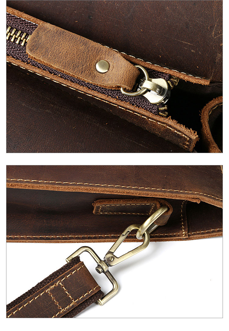 Whatna  2way 天然 牛 革 セカンド バッグ メンズ レディース バッグ [クラッチ ショルダー 肩掛け 結婚式 バッグ] 厚 手 本 革 A4 大きめ 手持ちバッグ ビジネス フォーマル 冠婚葬祭 バッグ 紳士用 男性用 黒 ブラウン（3048）-11