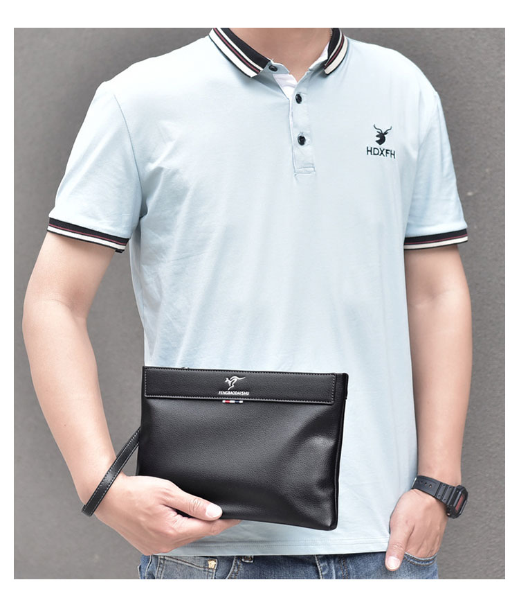 Whatna 2way 革 セカンドバッグ メンズ クラッチ バッグ 小銭入 カード入6枚収納 9.7インチのipad収納可B5 ビジネス カジュアル フォーマル 冠婚葬祭 結婚式 二次会 披露宴バッグ 紳士用 男性用 黑 529#-9