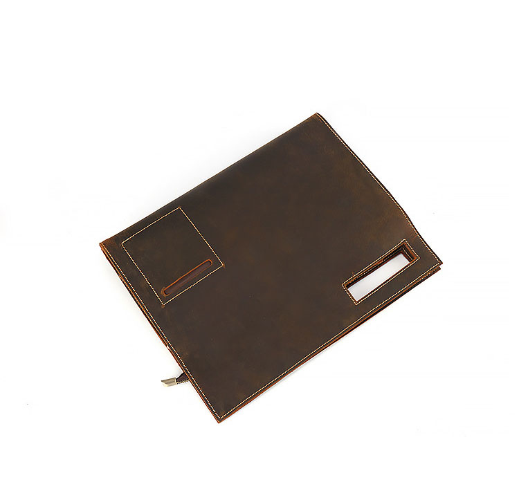 Whatna  2way 天然 牛 革 セカンド バッグ メンズ レディース バッグ [クラッチ ショルダー 肩掛け 結婚式 バッグ] 厚 手 本 革 A4 大きめ 手持ちバッグ ビジネス フォーマル 冠婚葬祭 バッグ 紳士用 男性用 黒 ブラウン（3048）-4