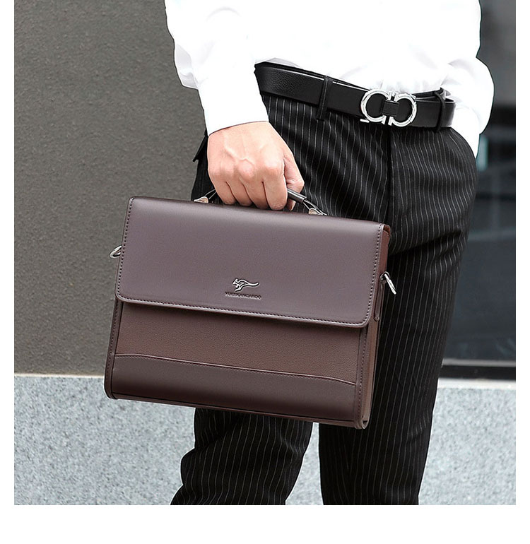 Whatna 革ビジネス バッグメンズ 2way ショルダー 手提げバッグ  大容量 収納 ブリーフケース 14インチPC対応 旅行 出張 通勤 通学 就活 面接 バッグ かばん 男性用 HA-103-7