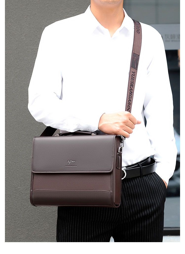 Whatna 革ビジネス バッグメンズ 2way ショルダー 手提げバッグ  大容量 収納 ブリーフケース 14インチPC対応 旅行 出張 通勤 通学 就活 面接 バッグ かばん 男性用 HA-103-8