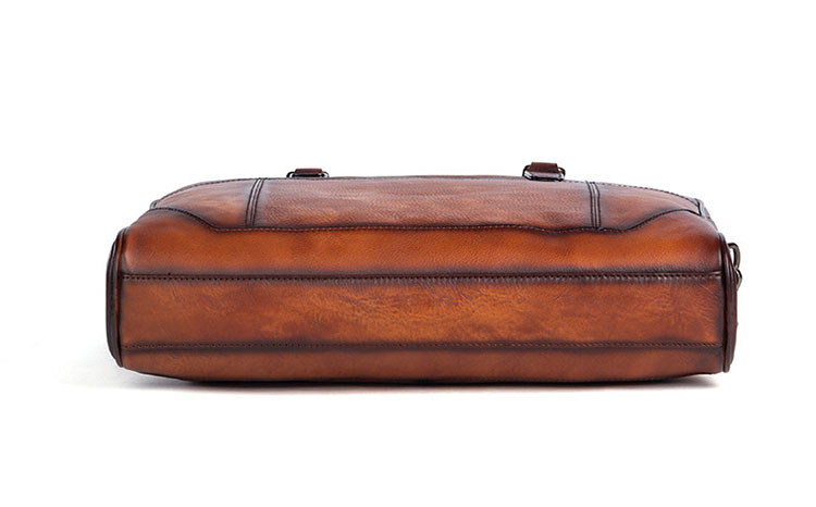 Whatna アンティーク風合い鞣し天 然 牛革 ビジネス バッグメンズ 2way ショルダー 手提げバッグブリーフケース 15.6インチPC対応 旅行 出張 通勤 通学 就活 面接 バッグ かばん 男性用 13555-4