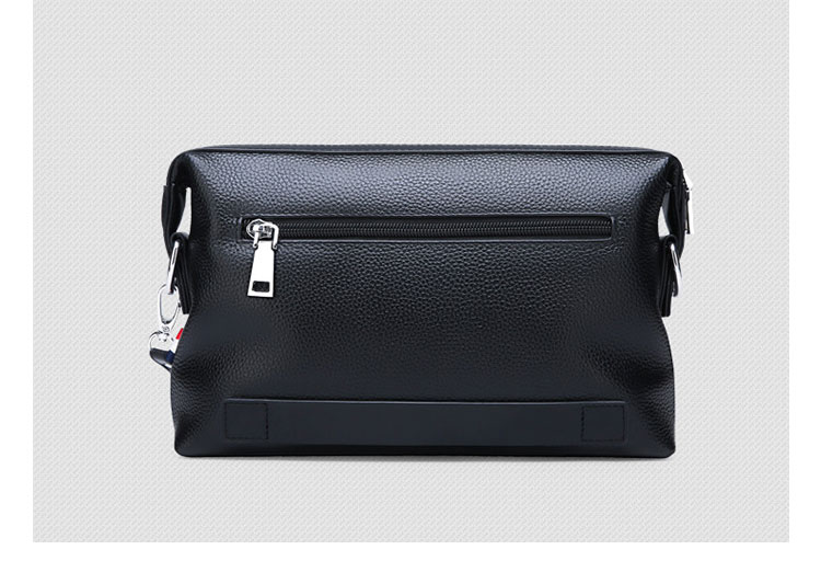 Whatna 天然 牛革 セカンド バッグ メンズ 3way クラッチ ショルダーバッグ 肩掛けバッグ 小さい ショルダーベルト付 ハンドストラップ付 本革 結婚式 バッグ ビジネス フォーマル 冠婚葬祭 バッグ紳士用 男性用 黒 S103-3