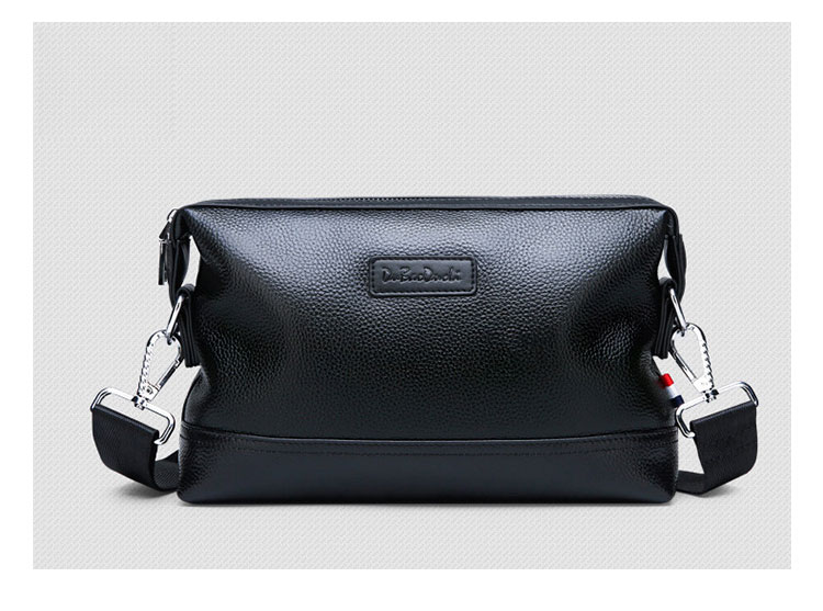 Whatna 天然 牛革 セカンド バッグ メンズ 3way クラッチ ショルダーバッグ 肩掛けバッグ 小さい ショルダーベルト付 ハンドストラップ付 本革 結婚式 バッグ ビジネス フォーマル 冠婚葬祭 バッグ紳士用 男性用 黒 S103-1