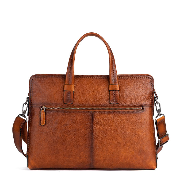 Whatna アンティーク風合い鞣し天 然 牛革 ビジネス バッグメンズ 2way ショルダー 手提げバッグブリーフケース 15.6インチPC対応 旅行 出張 通勤 通学 就活 面接 バッグ かばん 男性用 13718-2