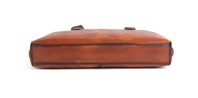 Whatna アンティーク風合い鞣し天 然 牛革 ビジネス バッグメンズ 2way ショルダー 手提げバッグブリーフケース14インチPC対応 2室仕切 ダブルファスナー. 旅行 出張 通勤 通学 就活 面接 バッグ かばん 男性用 13053-4