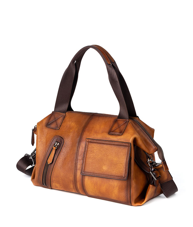 Whatna アンティーク風合い鞣し天 然 牛革 ビジネス バッグメンズ 2way ショルダー 手提げバッグブリーフケース 15インチPC対応 旅行 出張 通勤 通学 就活 面接 バッグ かばん 男性用 13085-1