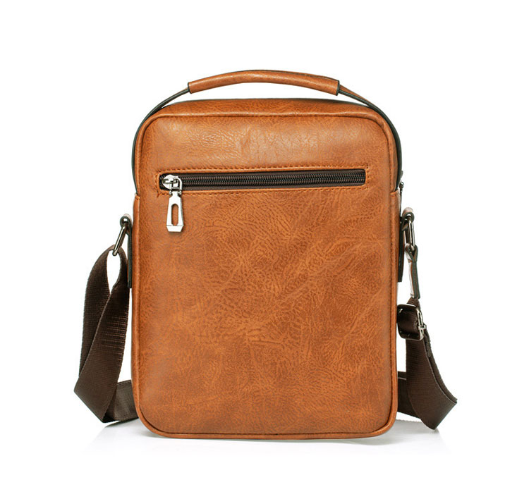 Whatna 革 ショルダーバッグ メンズ 2way 斜め掛け 手提げ バッグ セカンド バッグ 手持ちカバン Ipad9.7収納可 縦型 小さめ メッセンジャーバッグ 通学 通勤 肩掛け バッグ 自転車かばん プレゼント男性 8683-2