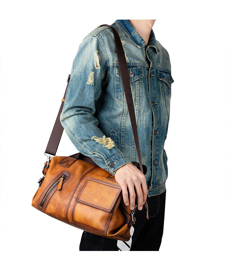 Whatna アンティーク風合い鞣し天 然 牛革 ビジネス バッグメンズ 2way ショルダー 手提げバッグブリーフケース 15インチPC対応 旅行 出張 通勤 通学 就活 面接 バッグ かばん 男性用 13085-9