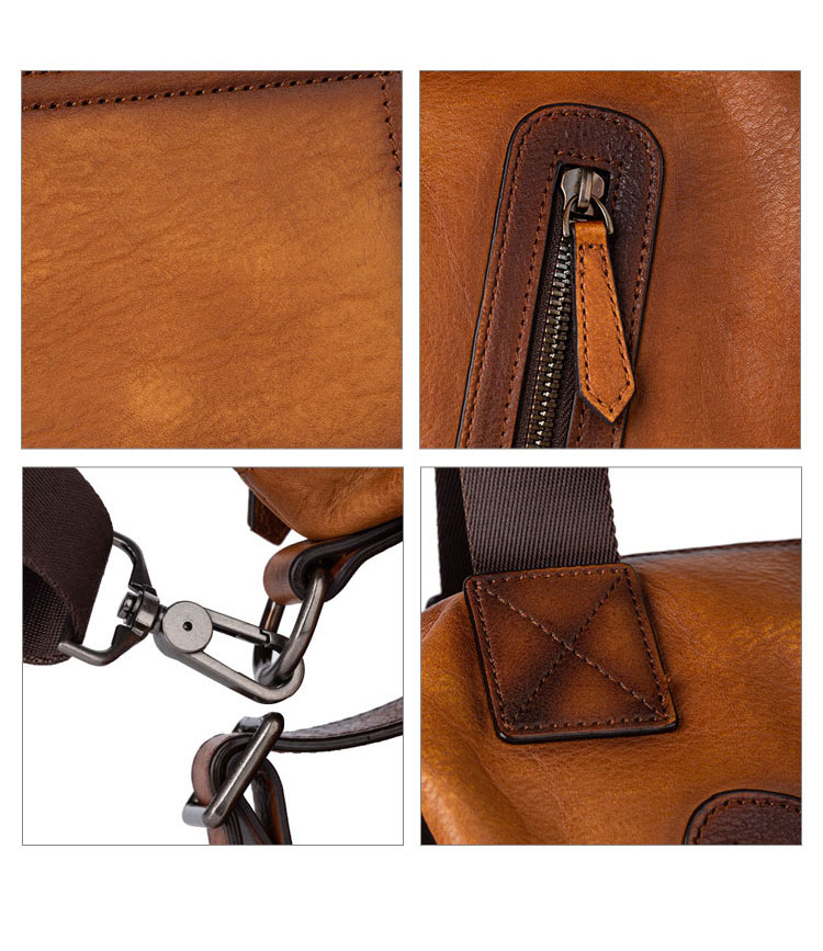 Whatna アンティーク風合い鞣し天 然 牛革 ビジネス バッグメンズ 2way ショルダー 手提げバッグブリーフケース 15インチPC対応 旅行 出張 通勤 通学 就活 面接 バッグ かばん 男性用 13085-8