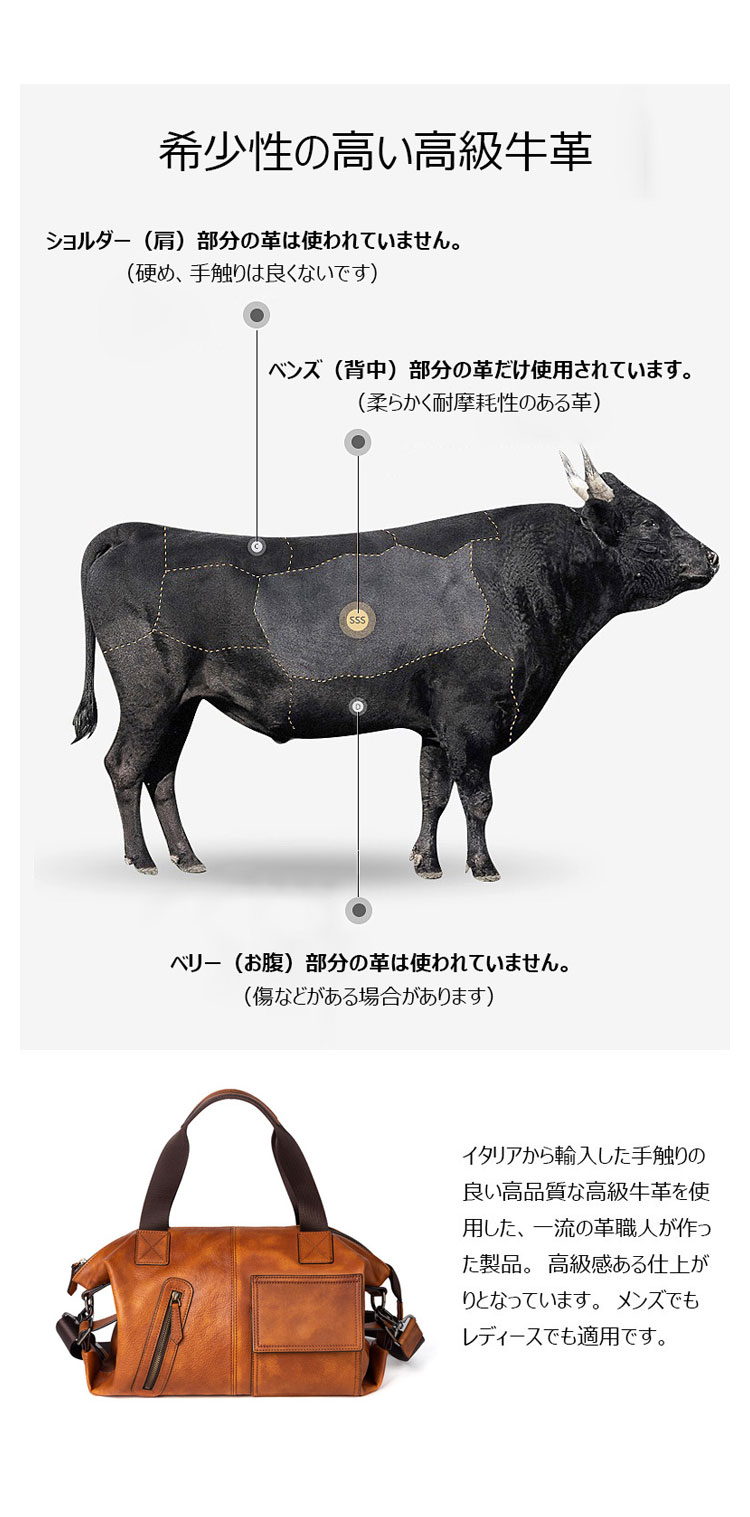 Whatna アンティーク風合い鞣し天 然 牛革 ビジネス バッグメンズ 2way ショルダー 手提げバッグブリーフケース 15インチPC対応 旅行 出張 通勤 通学 就活 面接 バッグ かばん 男性用 13085-7