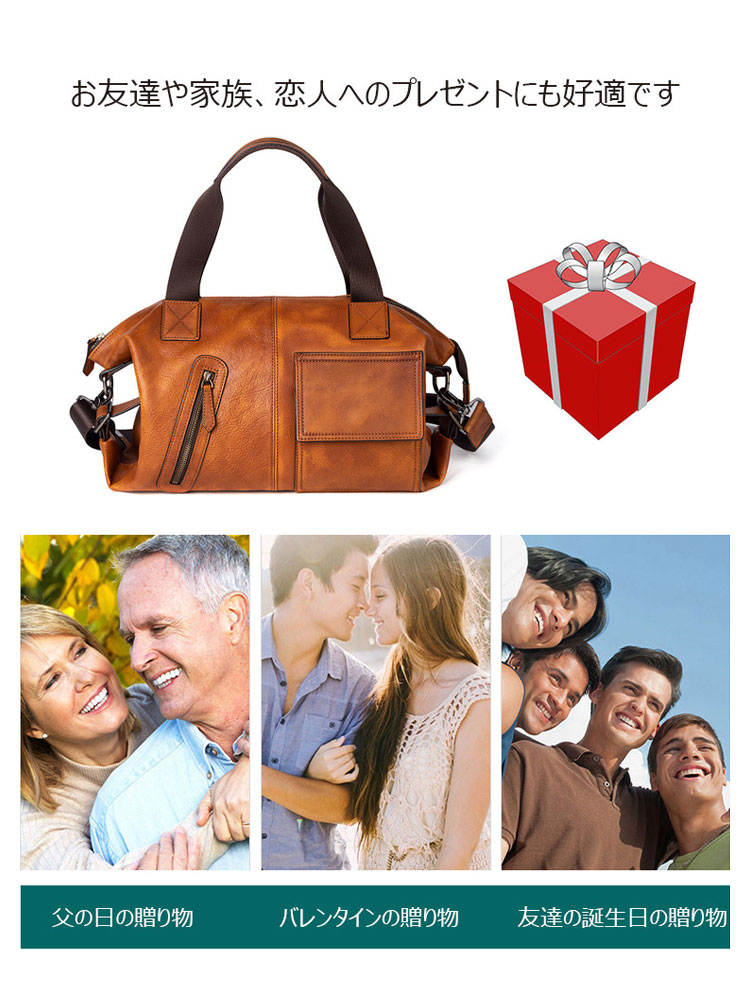 Whatna アンティーク風合い鞣し天 然 牛革 ビジネス バッグメンズ 2way ショルダー 手提げバッグブリーフケース 15インチPC対応 旅行 出張 通勤 通学 就活 面接 バッグ かばん 男性用 13085-11